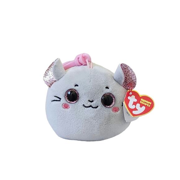 TY Mini Beanie Squishies (Squish-A-Boos) Plush - CATNIP the Mouse (3 inch) - Picture 6 of 9